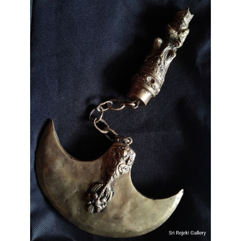 Jual Kapak Majapahit Kadga Ruyung Kuningan Tua | Shopee Indonesia