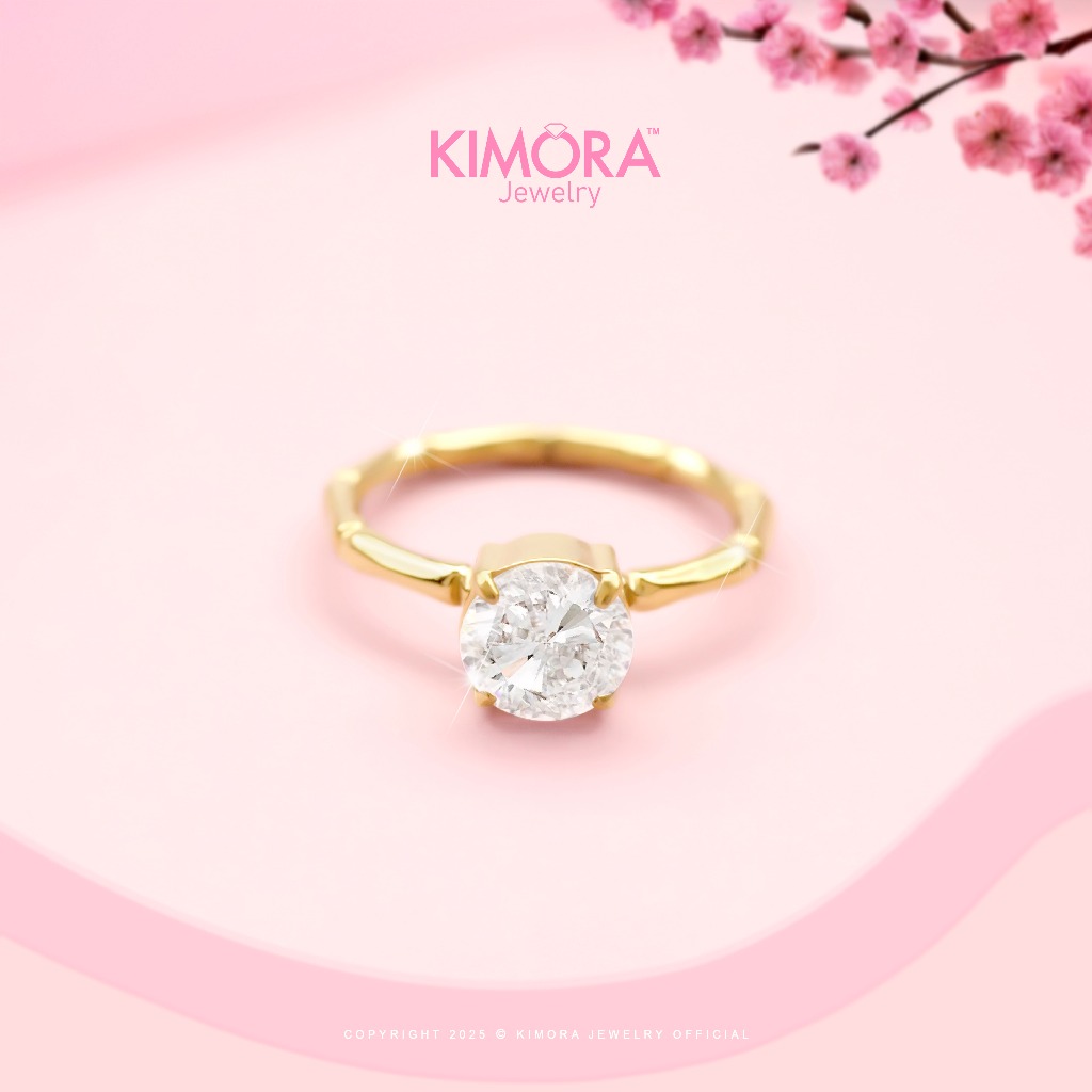 Jual Kimora - Cincin Titanium Premium Wanita Bone Katez Gold Plated 18k ...