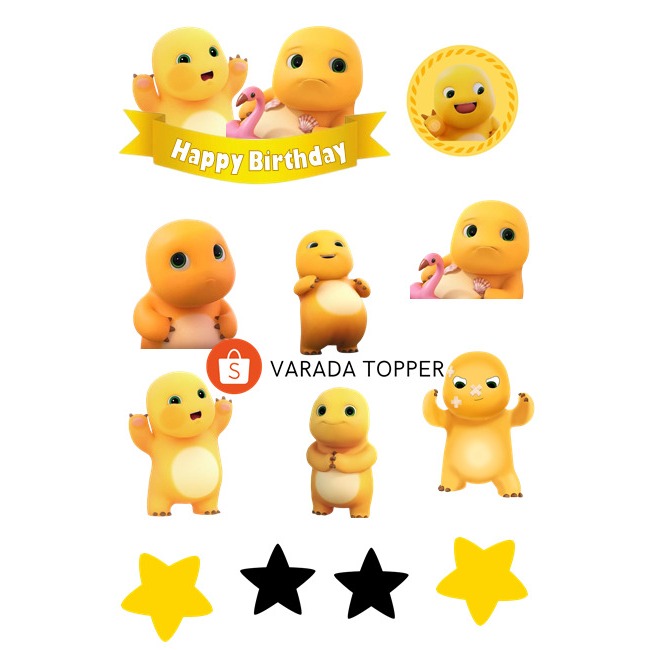 Jual DINO NAILONG/Topper Birthday NAILONG CUTE Free Custom Nama/Hiasan ...