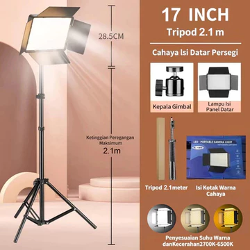 KAIY 17 Lampu Fotografi Lampu LED Video Light With Tripiod 11 Ringlight Lampu Foto Produk Live
