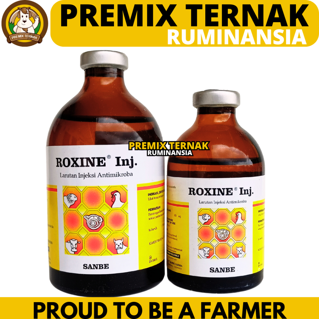 Jual ROXINE 100ML & ROXINE 50ML SANBE - Obat Antibiotik Bakterisidal ...