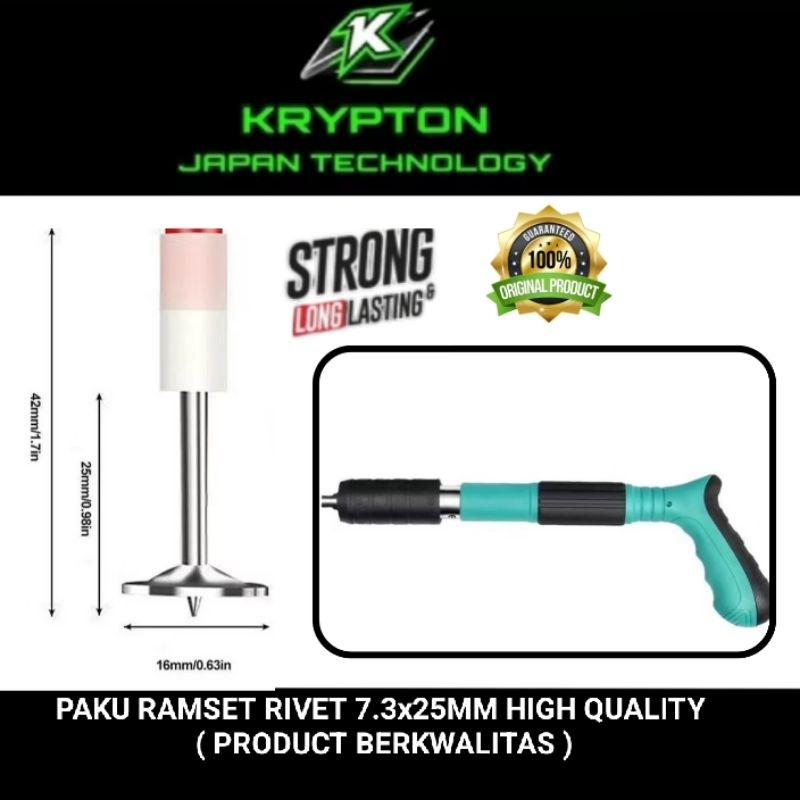 Jual KRYPTON Paku ramset rivet 7.3x25mm high quality | Shopee Indonesia