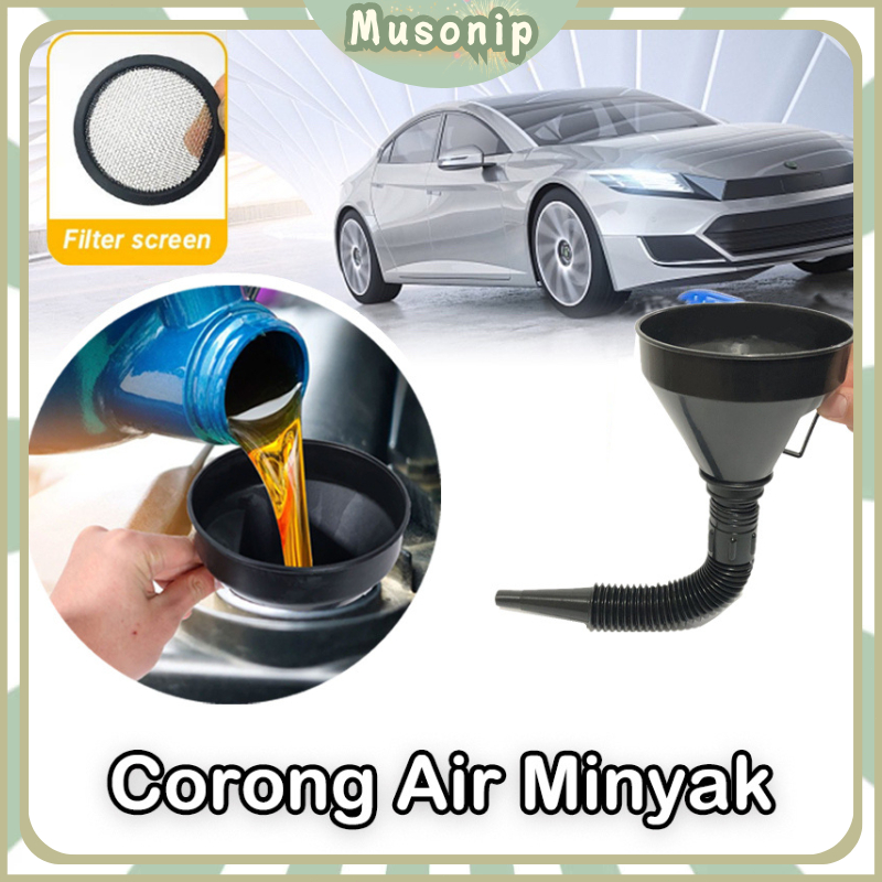Jual Oli Dengan Saringan Leher Panjang Fleksibel/Corong Air Minyak ...