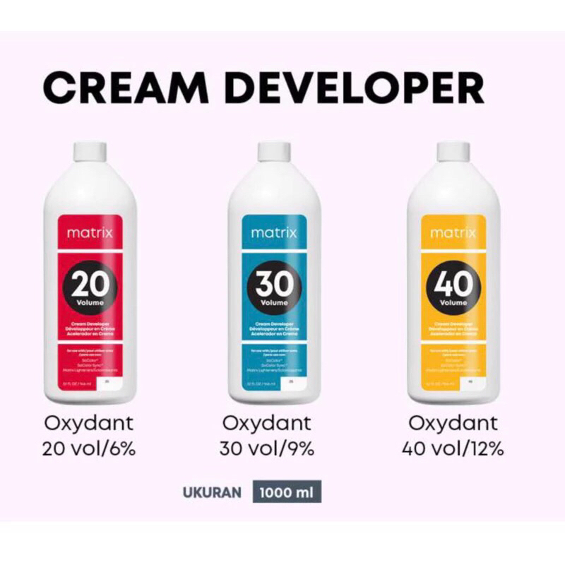Jual MATRIX OXIDANT CREM DEVELOPER Campuran Cat Rambut 1Lt | Shopee ...