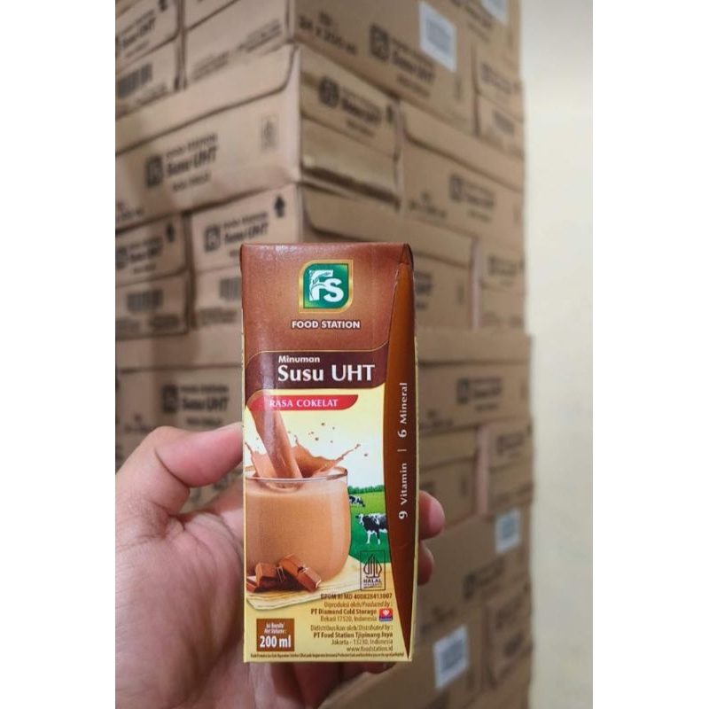 Jual Susu UHT Food Station Rasa Cokelat 1 dus Isi 24pcs | Shopee Indonesia
