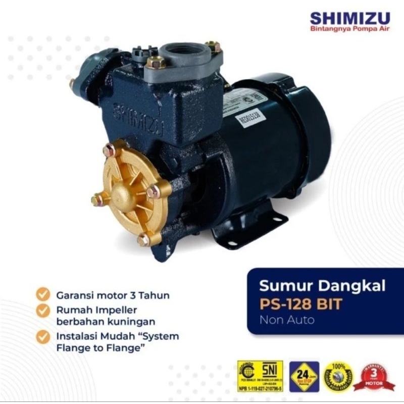 Jual SHIMIZU PS-128 BIT Pompa Air Dangkal Shimizu 128bit | Shopee Indonesia