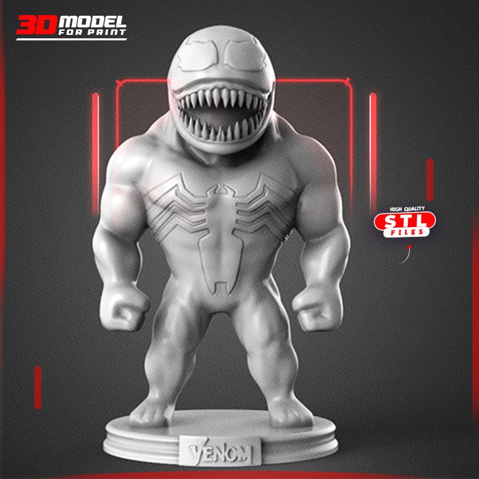 Jual chibi venom - STL Files for 3D Printing | Model Rakitan | Miniatur ...