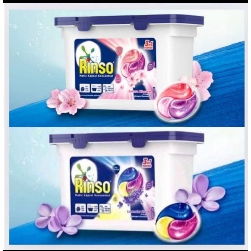 Jual Rinso Matic Deterjen Kapsul Konsentrat 16 pcs | Shopee Indonesia