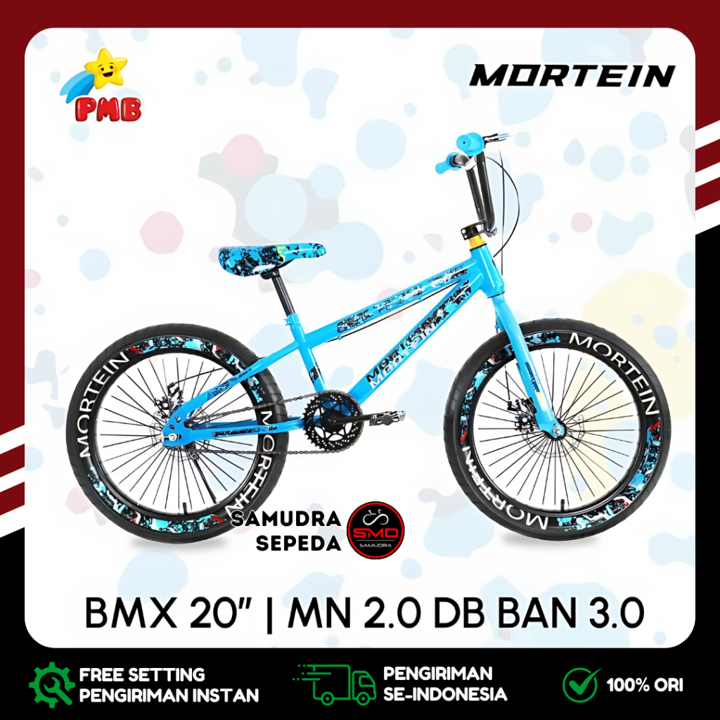 Jual Sepeda Anak Laki PMB BMX 20 Inch Mortein MN 2.0 Ban Jumbo 3.0 dan ...