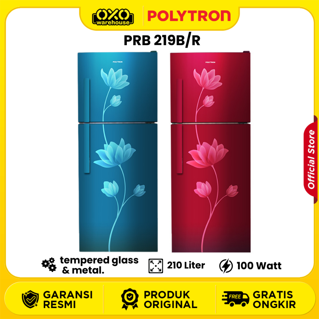 Jual POLYTRON REF 2 Door PRB 219B / PRB 219R Kulkas 2 Pintu Kapasitas ...