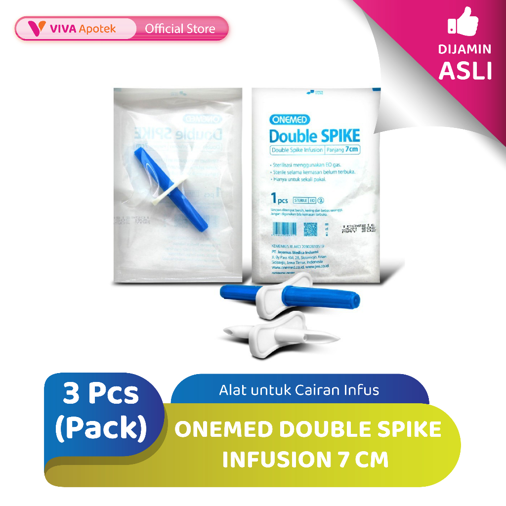 Jual Onemed Double Spike Infusion 7 cm Alat untuk Cairan Infus (Pack ...