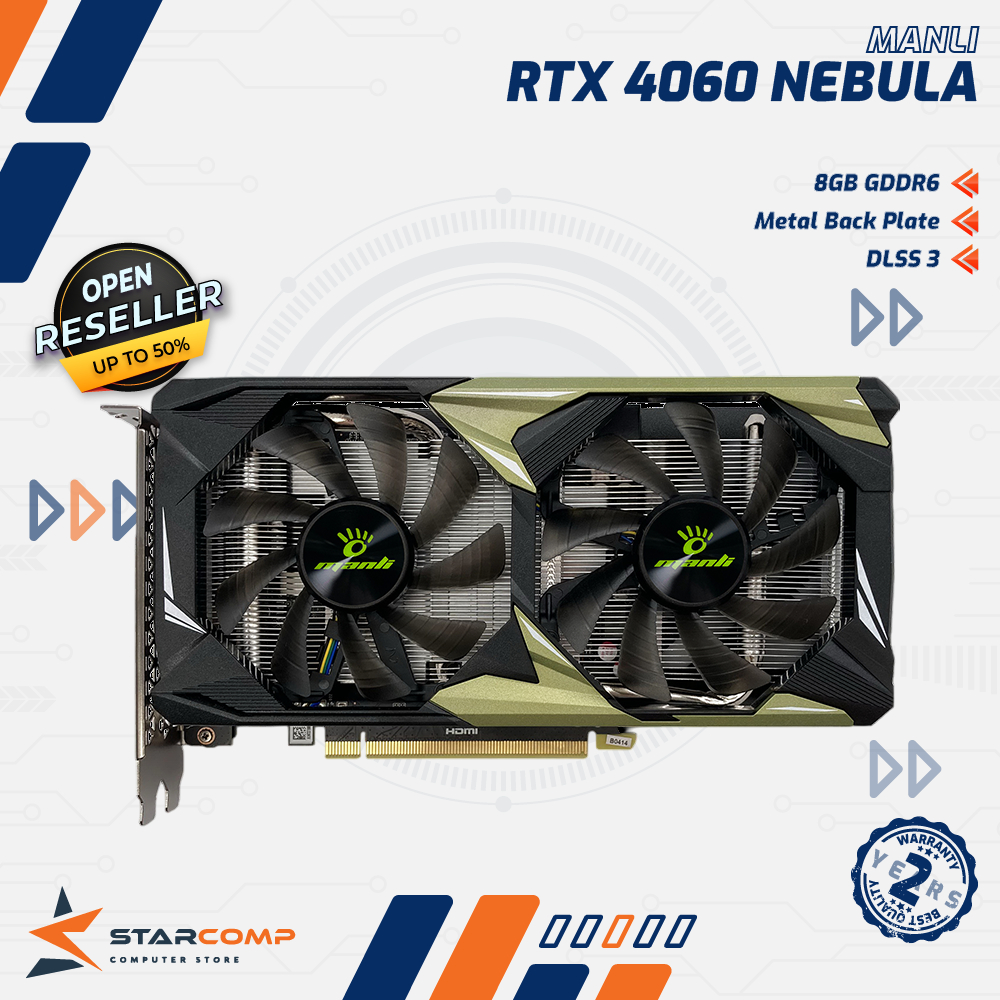 Jual MANLI GeForce RTX 4060 NEBULA 8GB GDDR6 VGA RTX4060 | Shopee Indonesia
