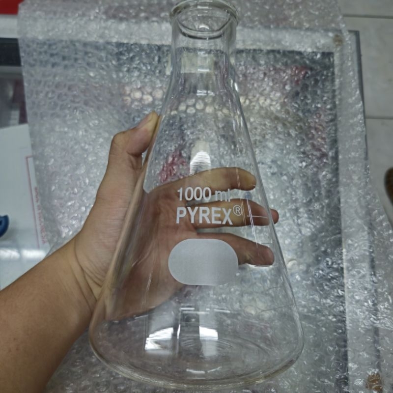 Jual Erlenmeyer Glass Pyrex Ukuran 1000 ml | Shopee Indonesia