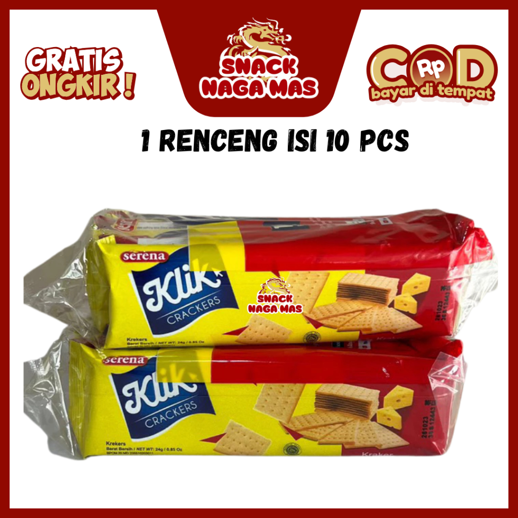 Jual SERENA KLIK CRACKERS RENCENG [1 RENCENG ISI 10 PCS] | Shopee Indonesia