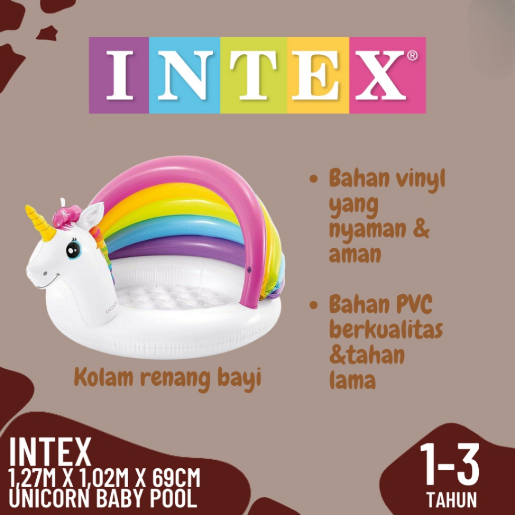 Jual INTEX 57113 Unicorn Baby Pool - Kolam Renang Anak | Shopee Indonesia