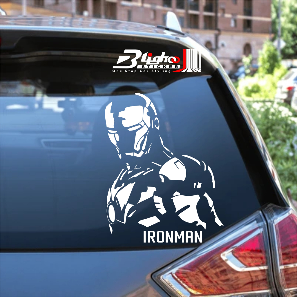 Jual Blighoo - Cutting Sticker Mobil Iron Man 30cm Stiker Mobil Ironman ...
