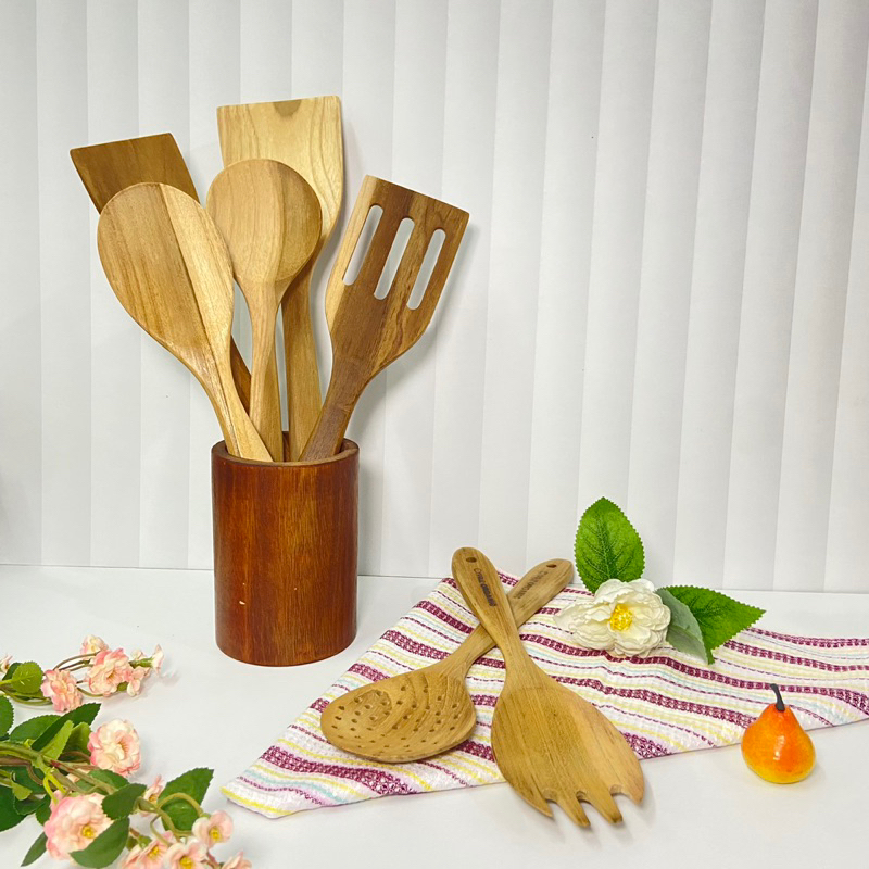 Jual CYPRUZ SUTIL SET 9 PCS KAYU JATI | Shopee Indonesia