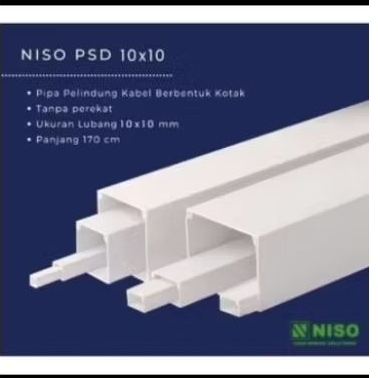 Jual Niso kabel duct PVC PSD 10x10//16x16//25x25 1,7m | Shopee Indonesia