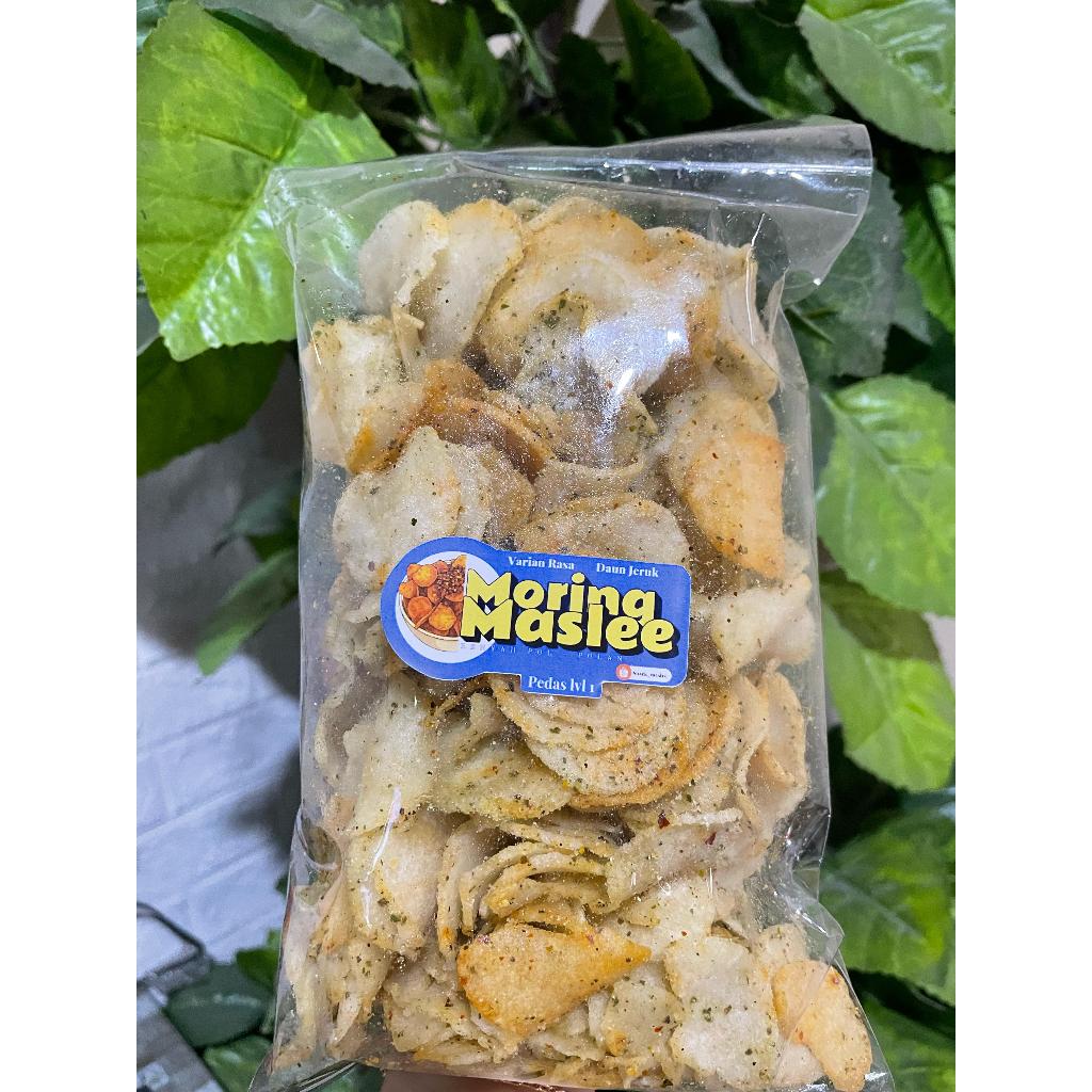 Jual SNACK MORING Rasa DAUN JERUK LEVEL 1 Sedikit Pedas Renyah Cimol ...
