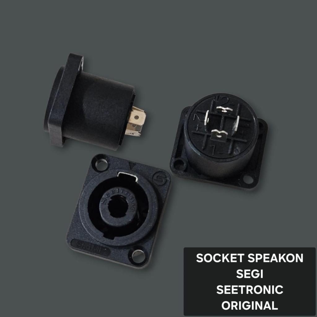 Jual Socket Speakon Seetronic Hitam / Soket Spikon Spicon Speacon Segi ...