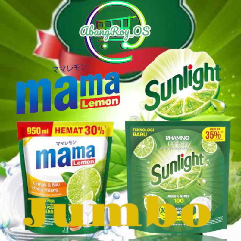 Jual Sunlight/Mama lemon sabun cunci piring jumbo 910/950ml | Shopee ...
