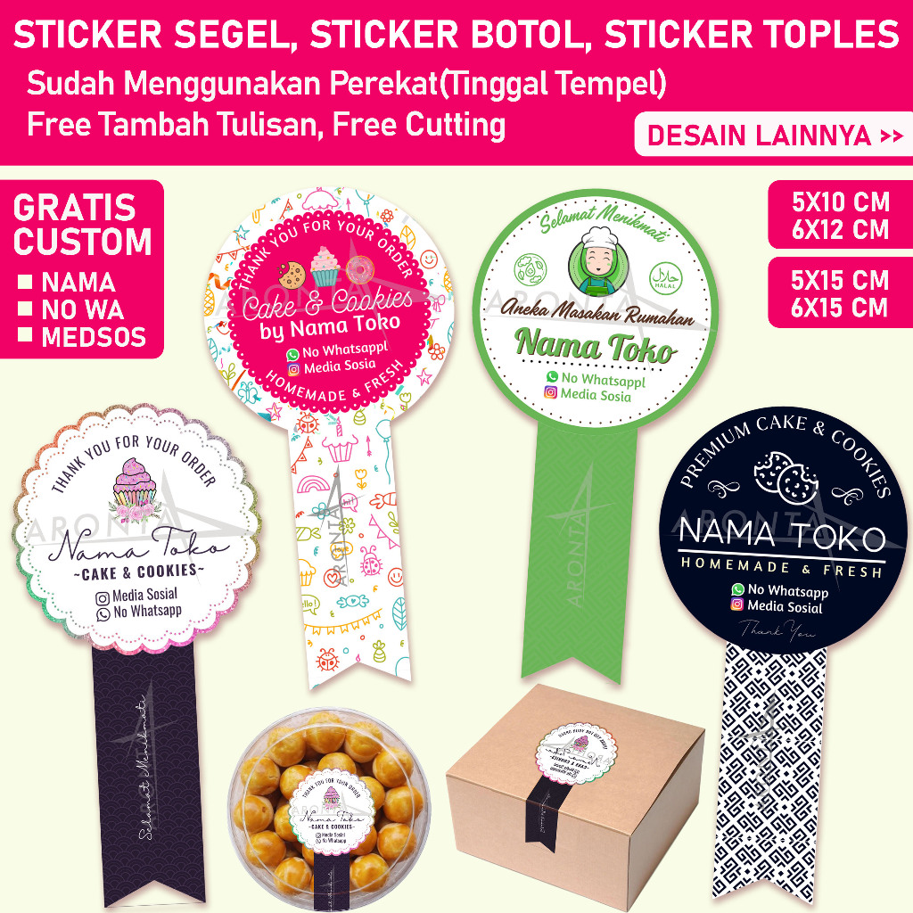 Jual (PACK) Stiker Segel - Stiker Kemasan - Sticker Segel Box - Stiker ...