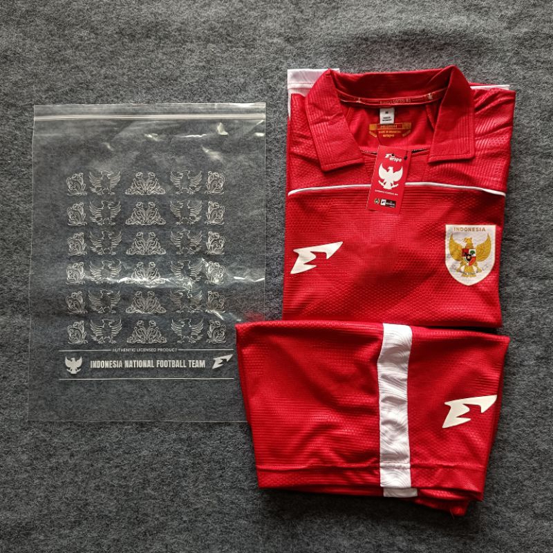 Jual PREMIUM DRY-FIT EMBOSS STELAN JERSEY TIMNAS INDONESIA HOME ANAK ...