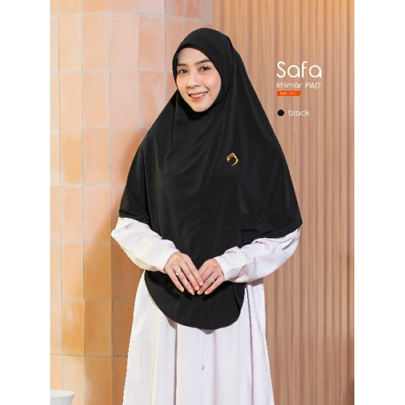 Safa Jilbab Dagu Ped Dan Soft Ped ORI Audina Bahan Jersey Premium Jilbab Hitam Putih Syar'I