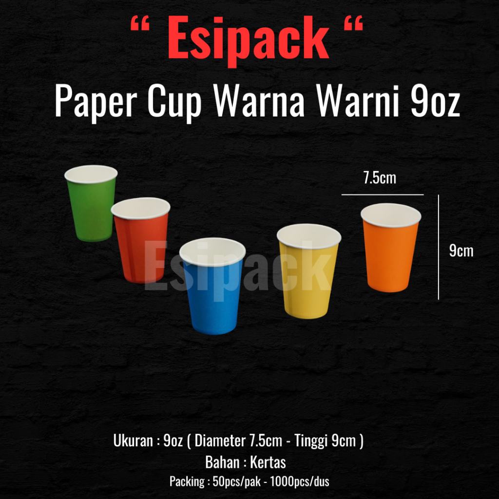 Jual Paper Hot Cup 9oz Warna Warni Gelas Kertas Pestas (50pcs) | Shopee ...