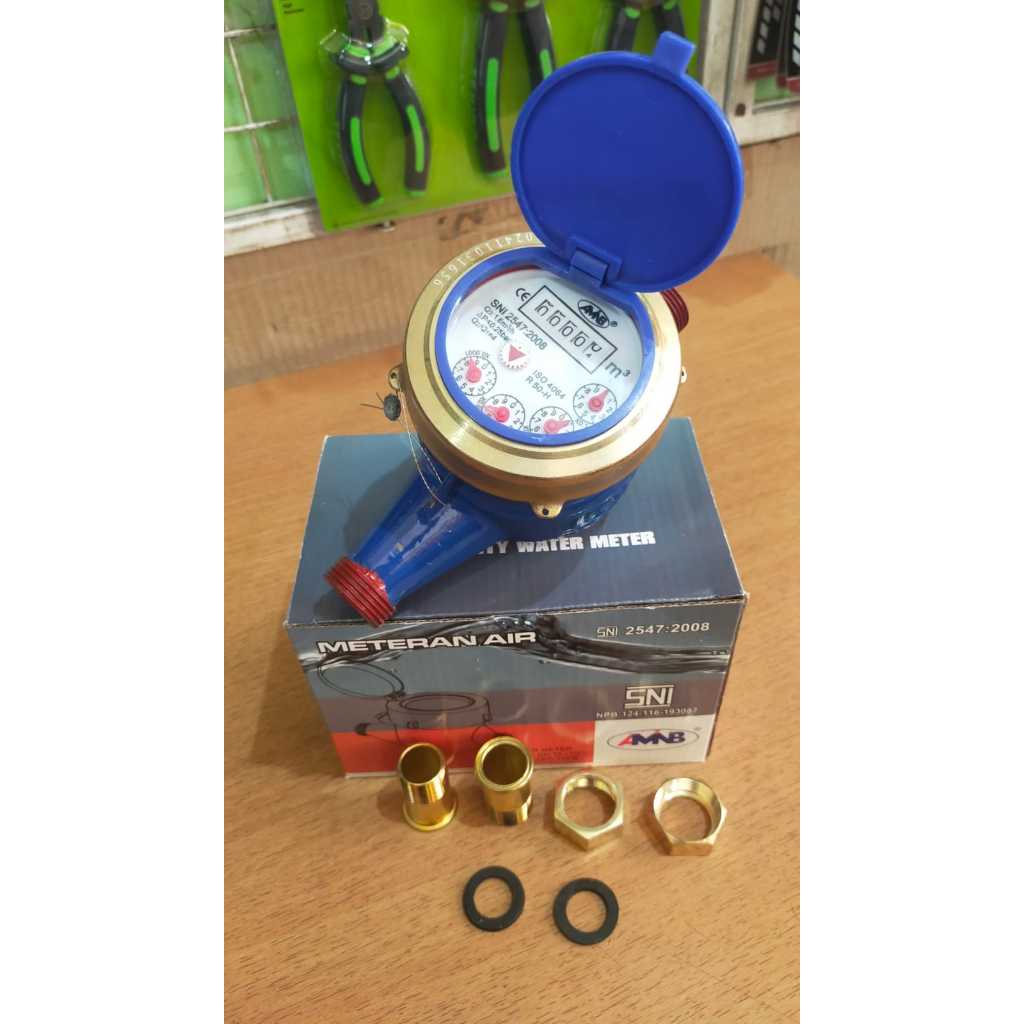 Jual IMD Meteran Air 1/2 inch (Water Meter 4 Jarum) Body PVC / BESI ...