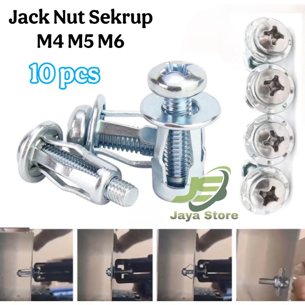 Jual 10 Pcs Sekrup Jack Nut / Rivet Plat Metal Sekrup M4 / M5 / M6 ...
