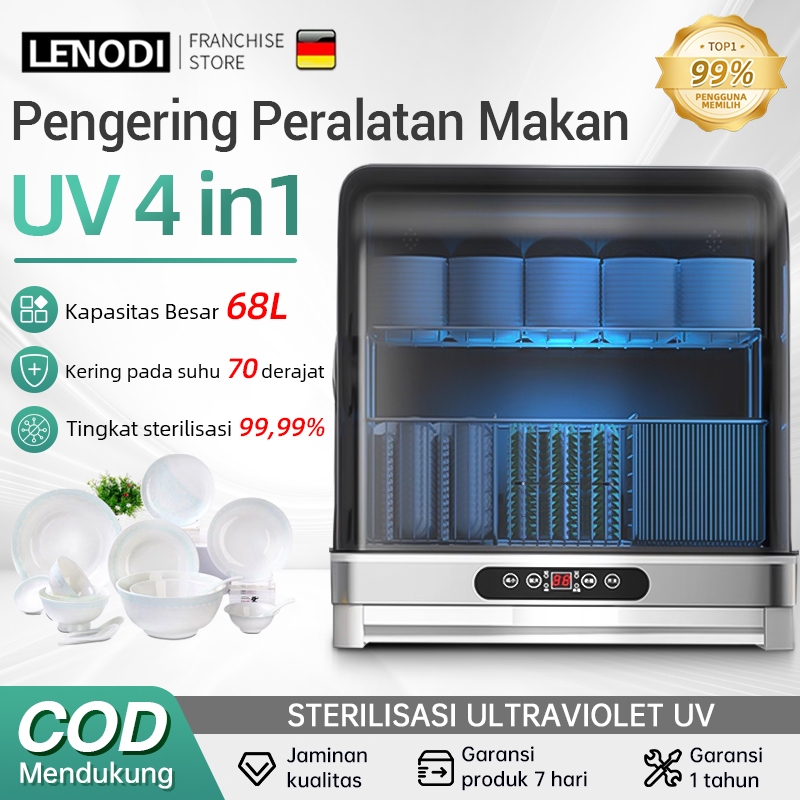Jual LENODI 4 in 1 Table UV Dish Dryer 48L 58L 68L 300W UV / Sterilizer ...
