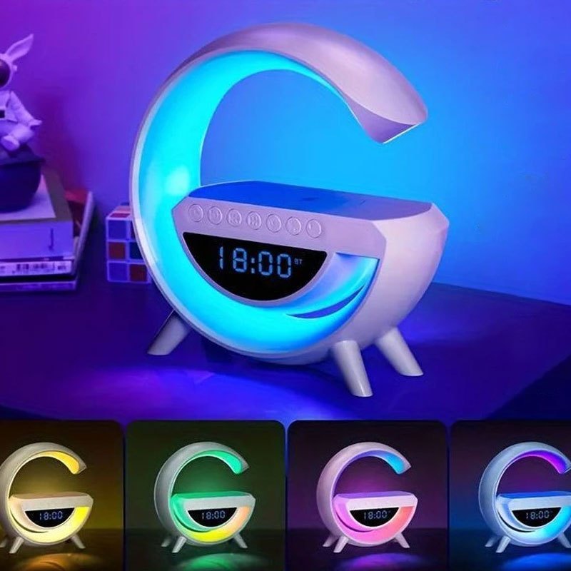 Speaker Bluetooth Nirkabel Mini Dengan Lampu Ambient Led Wireless Pengisian Cepa - foto 5