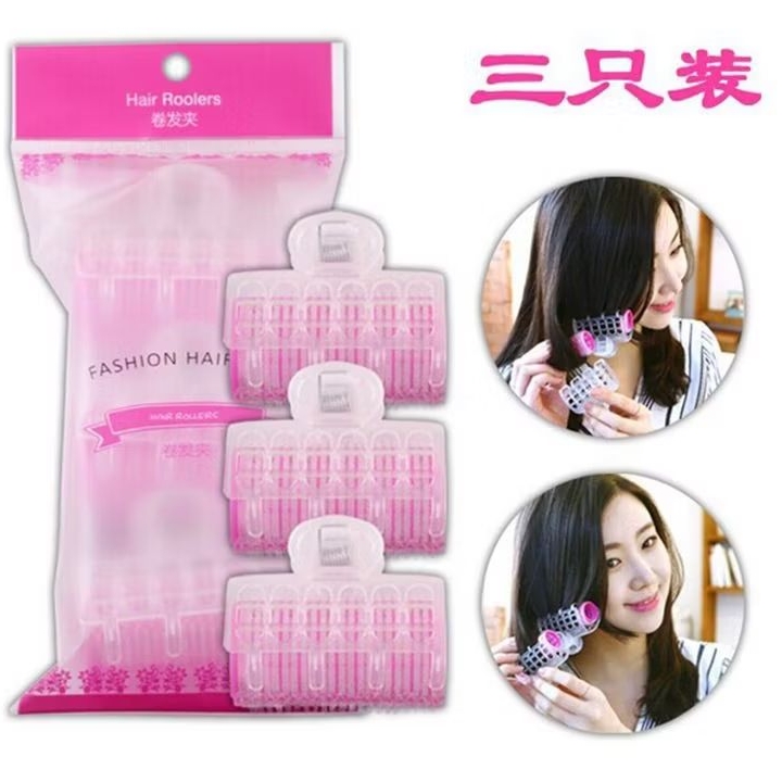 Jual 3 pcs roll rambut set / hair roller / roll kering ikal curly ...
