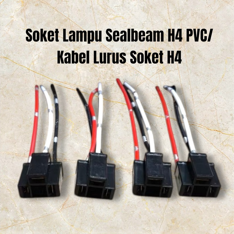 Jual Soket lampu sealbeam H4 PVC kabel lurus socket H4 | Shopee Indonesia