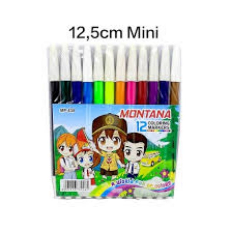 Jual FIWI - Spidol 12 Warna-Warni Kecil 828 Montana 12 Pcs (Set ...
