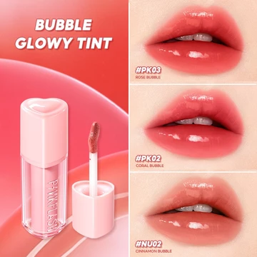 PINKFLASH Transferproof Bubble Glowy Tint Long Lasting Liptint Smooth And Fresh 2pcs Set