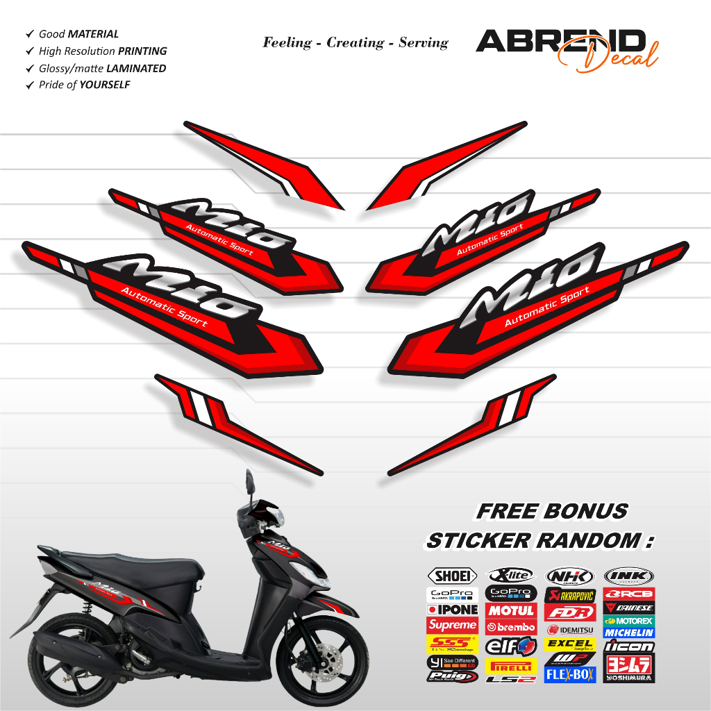 Jual STRIPING MIO SPORTY LIST CUSTOM BLOK HITAM / STIKER MOTOR YAMAHA ...