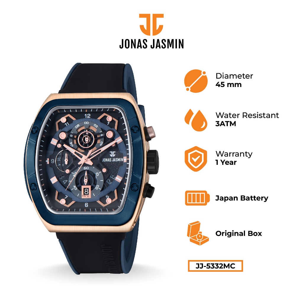 Jual Jonas Jasmin - Jam Tangan Analog Pria JJ-5332MC Chrono Aktif