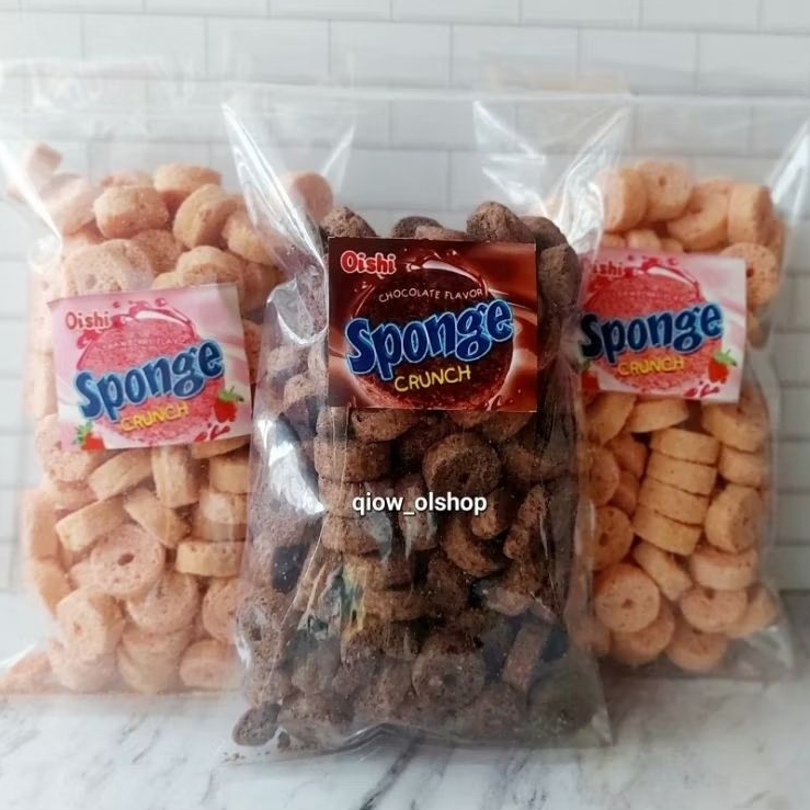 Jual SPONGE 200-250gr COKLAT DAN STRAWBERRY SNACK ORI KILOAN | Shopee ...