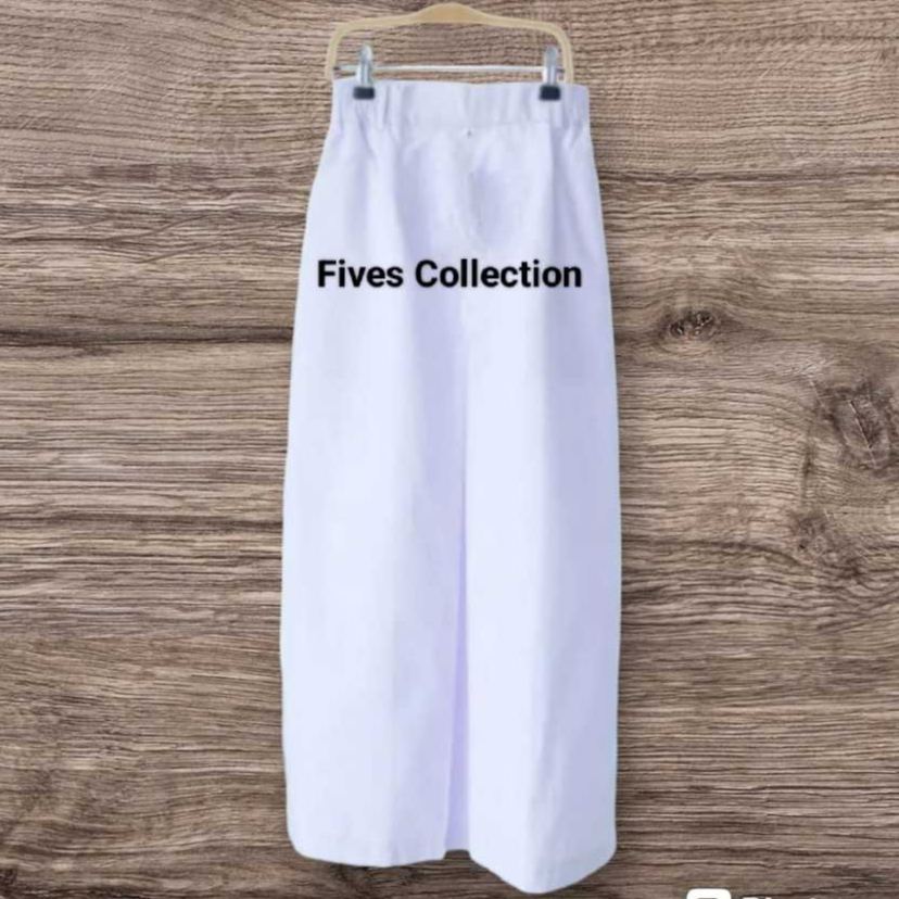 Jual ROK SPAN PANJANG PUTIH Rok SPAN BELAH TENGAH Rempel Depan Sekolah ...