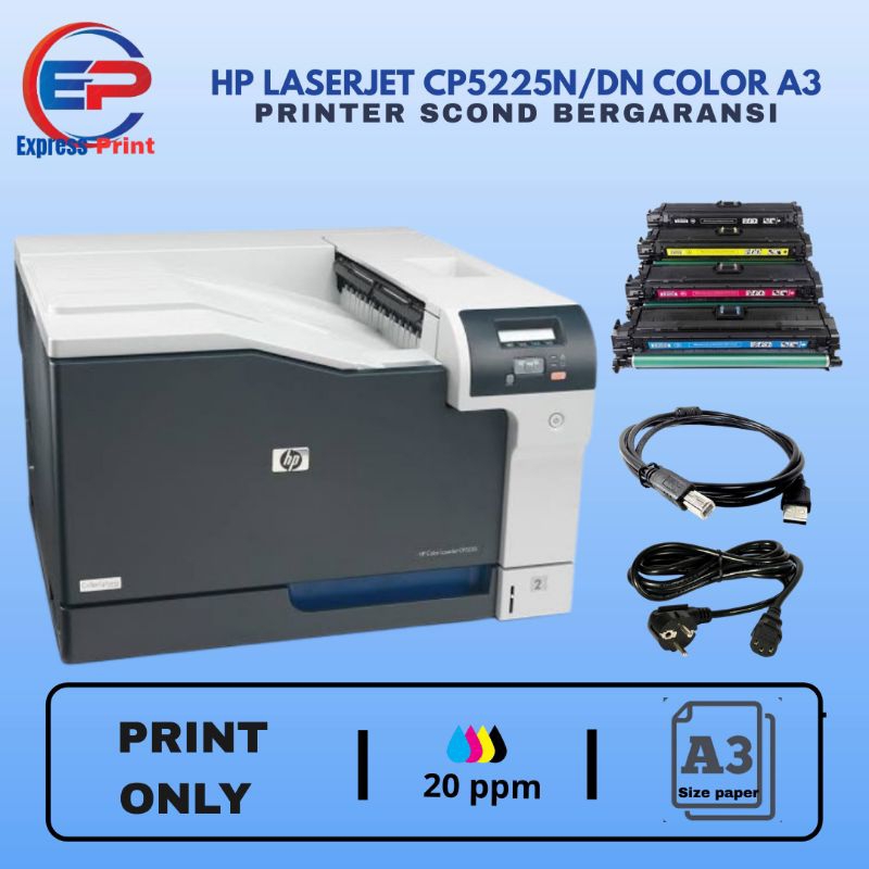 Jual Printer HP Color Laserjet CP5225n/dn Printer A3 Bekas Normal Siap ...
