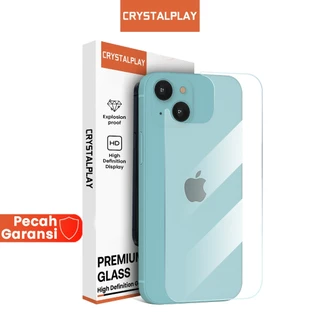 CrystalPlay Anti Gores Belakang iPhone Back Tempered Glass for iPhone 15 Clear 9H Full Cover Pelindung Belakang Handphone XR 11 15 Pro Max 15 Plus 14 Pro Max 14 Plus 13 Pro Max 12 Pro Max 11 Pro Max X XS MAX