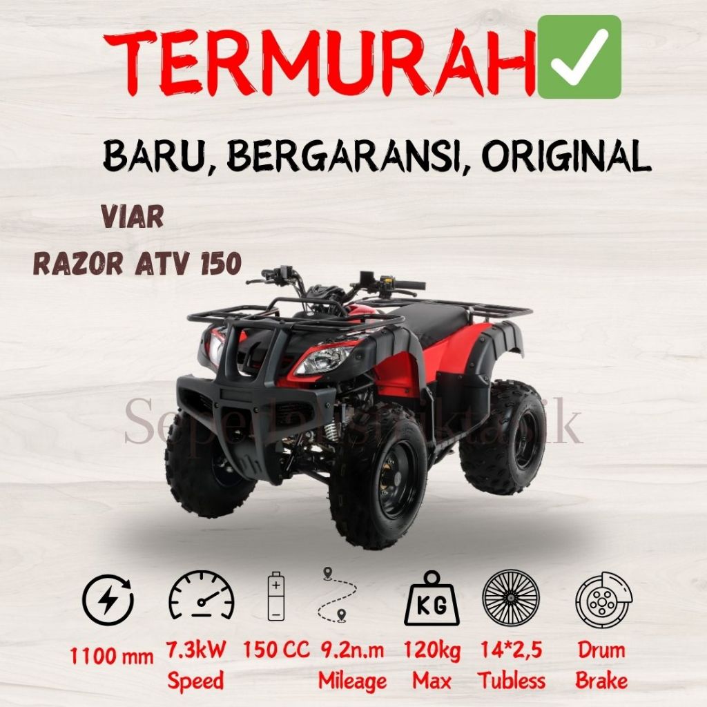 Jual MOTOR VIAR ATV RAZOR 150 UT / ATV VIAR - ORIGINAL - GARANSI RESMI ...