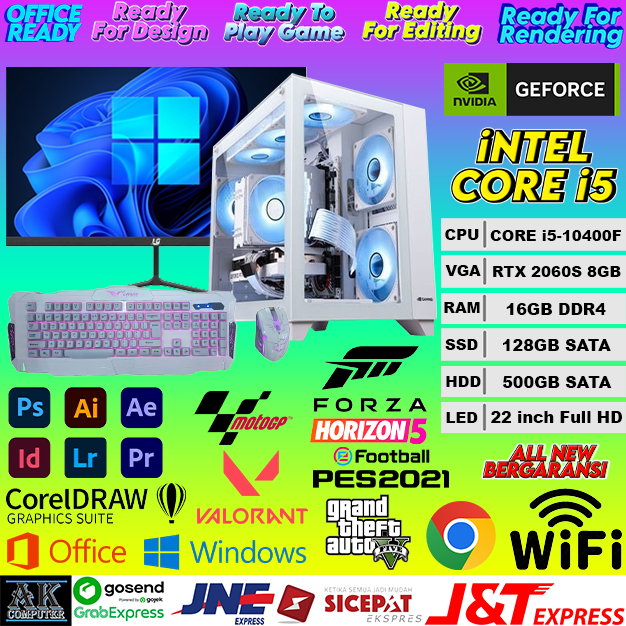 Jual PC GAMING Full Set iNTEL CORE i5 10400F Gen 10Th + VGA RTX 2060 ...