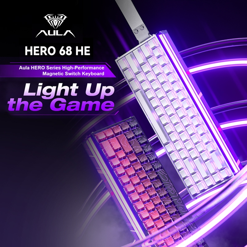 Jual AULA HERO 68 HE Magnetic Switch Keyboard Fast Response 8000Hz ...