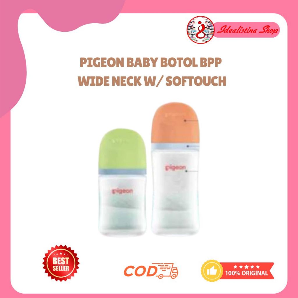 Jual PIGEON BABY BOTOL BPP WIDE NECK W/ SOFTOUCH | Shopee Indonesia