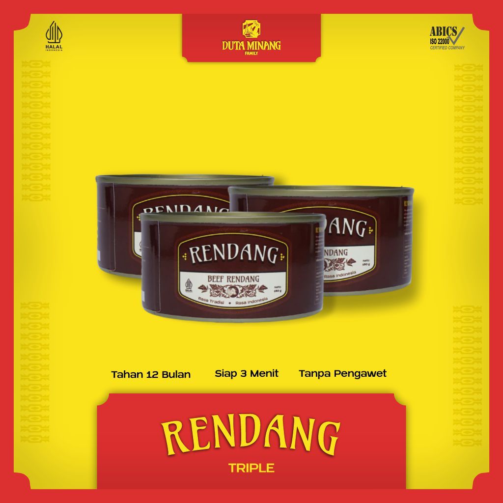 Jual PAKET 3 Kaleng Rendang Daging Sapi Khas Padang Solok ASLI HALAL ...