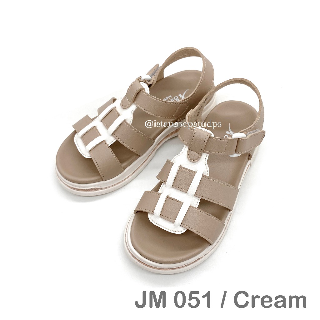 Jual Sandal Kenip Anak Cewek Savory JM 051, Cream & Hitam, Size 31-35 ...