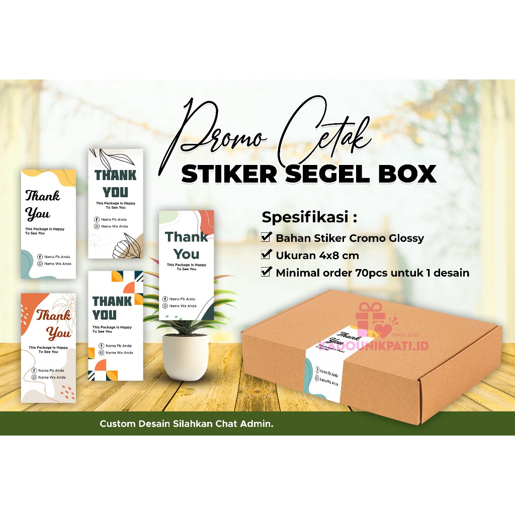 Jual STIKER SEGEL BOX PACKAGING | Shopee Indonesia